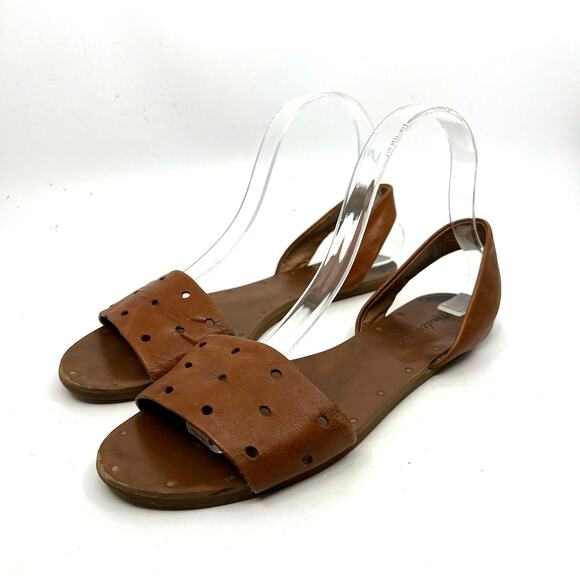 Madewell Abbi Brown Leather Sandals Women's 7.5 US - Picture 1 of 9